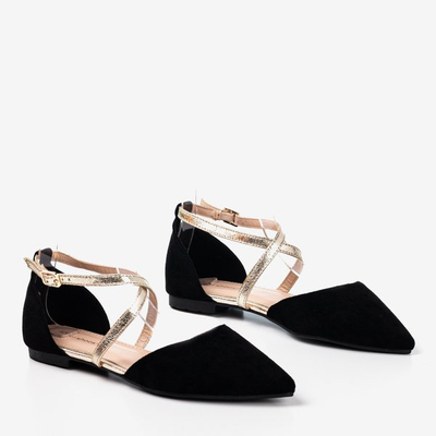 Ballerines noires pour femmes à talons plats Vosia - Footwear