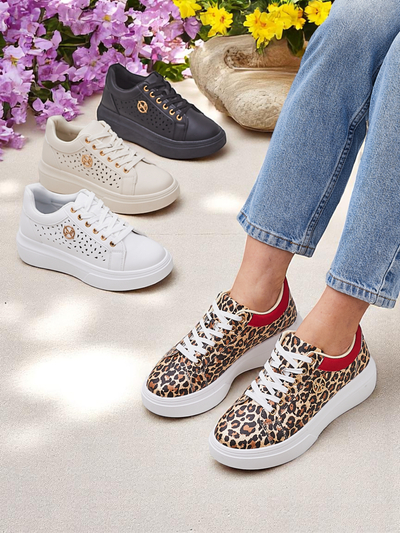 Royalfashion Baskets de sport perforées pour femmes Leopess