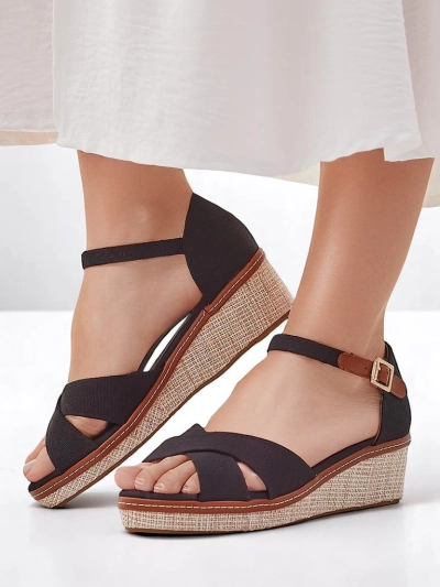 Royalfashion Sandales compensées pour femmes Terrific