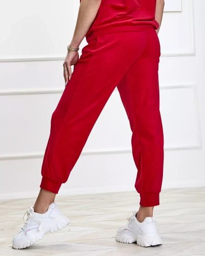 Ensemble de survêtement rouge pour femme avec embellissements - Vêtements
