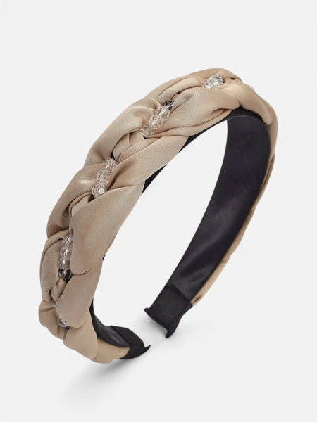 Royalfashion Serre-tête avec tresse et perles