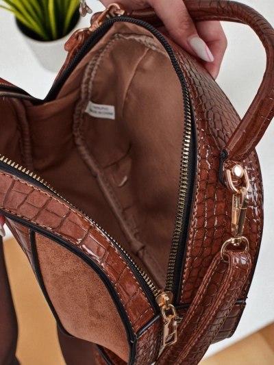 Petit sac à main pour femme en cuir écologique verni Lunar Space