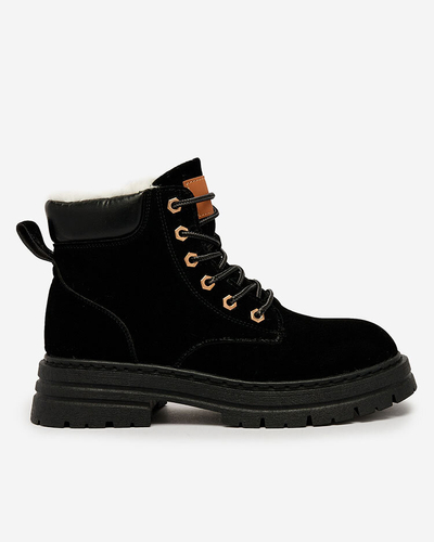 Royalfashion Bottes de trappeur isolées pour femmes en noir Radoras