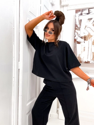 Ensemble Royalfashion en coton pour femmes avec pantalon évasé