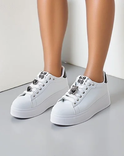 Royalfashion Baskets sportives à plateforme pour femmes Helin