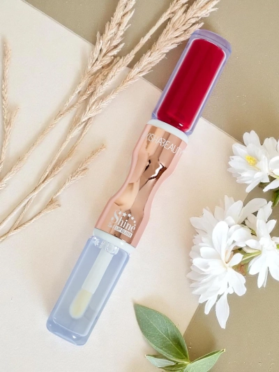 Rouge à lèvres et gloss transparent 2-en-1 Russian Red