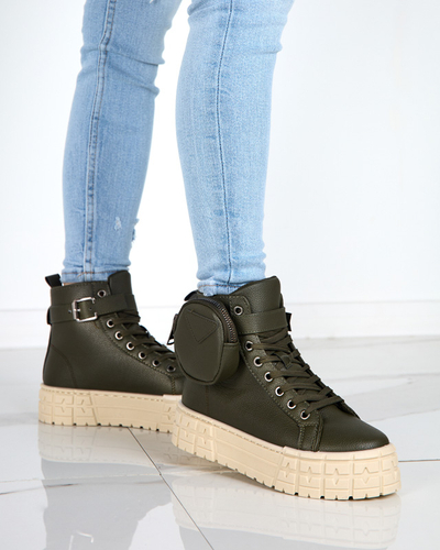 OUTLET Chaussures de sport pour femmes vertes avec cuir écologique Kolib - Footwear