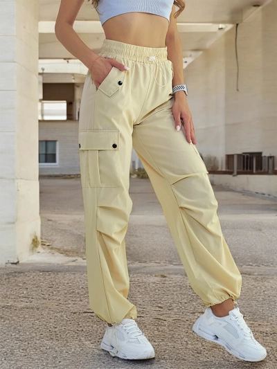 Royalfashion Pantalon de combat en tissu pour femme