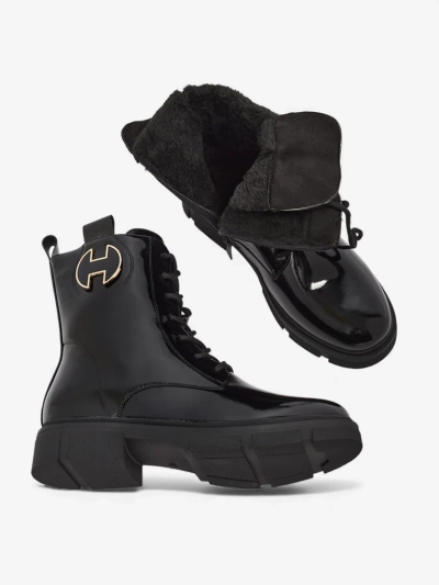 Bottines pour Femmes Athena Noires en Cuir Élégantes pour l'Automne