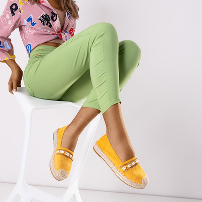 Espadrilles femme moutarde à coques Amidoz - Chaussures