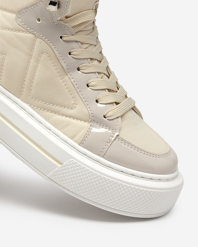 OUTLET Baskets de sport femme beige Asmako- Footwear