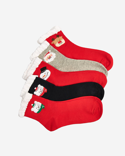 Chaussettes colorées pour femmes avec un motif de Noël - Sous-vêtements