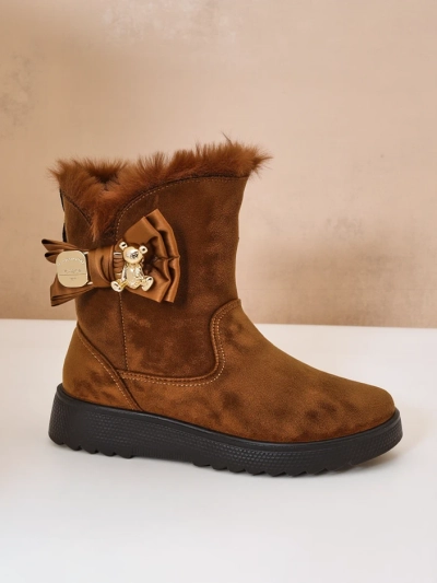 Bottes de neige Royalfashion pour femmes avec un nœud Kiebbi
