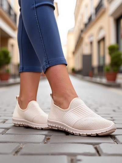 Royalfashion Chaussures de sport pour femmes à enfiler Ollabes