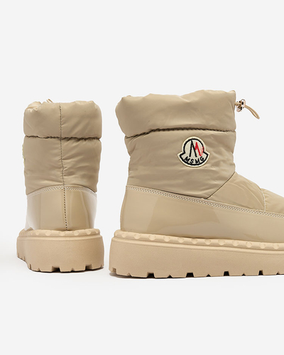 Royalfashion Bottes de neige à enfiler pour femme de couleur marron clair Ireda