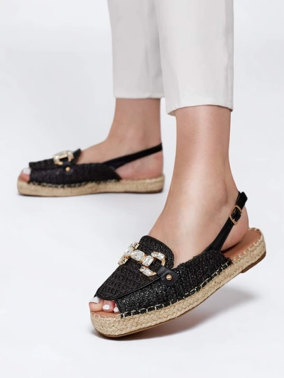 Royalfashion Espadrilles pour femmes avec bouts détachés