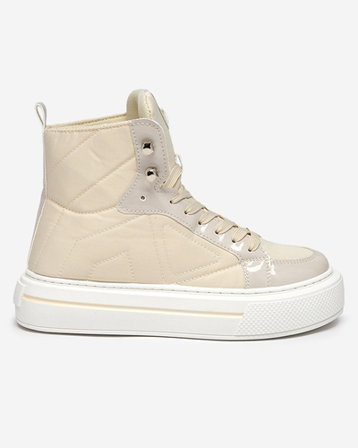 OUTLET Baskets de sport femme beige Asmako- Footwear