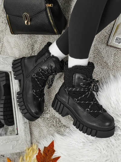 Bottines workwear pour femmes avec fourrure Cindora