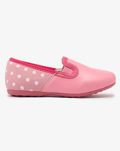 Demi chaussures pour filles en cuir écologique avec imprimé pois Rellme- Footwear