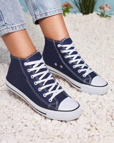 Baskets montantes bleu marine pour femme Elavvi - Footwear