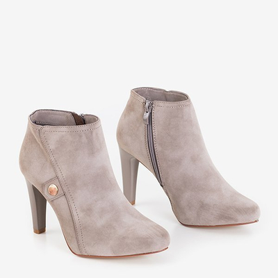 OUTLET Bottes femme grises à talon haut Lotega - Footwear