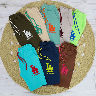 Pantalon de jogging femme vert fluo avec patch coloré - Vêtements