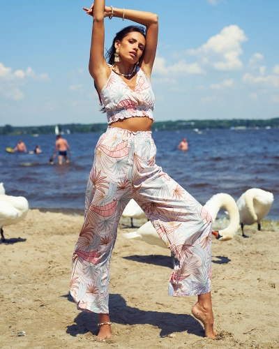 Royalfashion Ensemble à motifs pour femmes en rose clair