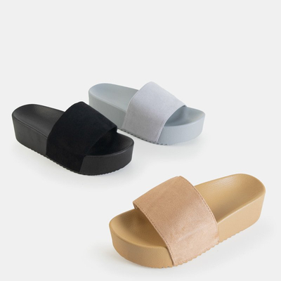 Sandales grises pour femmes sur une plateforme haute Patti - Footwear