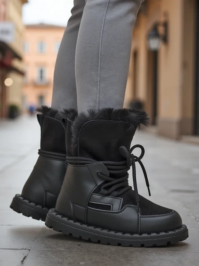 Bottes de neige à lacets Royalfashion pour femmes Viovi