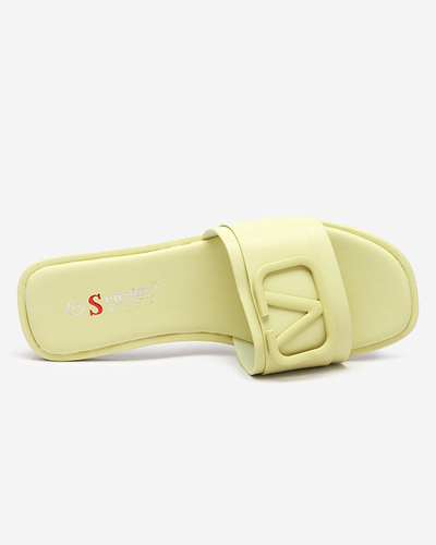 Pantoufles Cartec en éco-cuir vert pour femme - Footwear