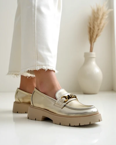 Mocassins Royalfashion pour femmes plaqués or Goldlove