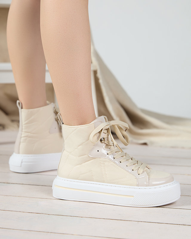 OUTLET Baskets de sport femme beige Asmako- Footwear