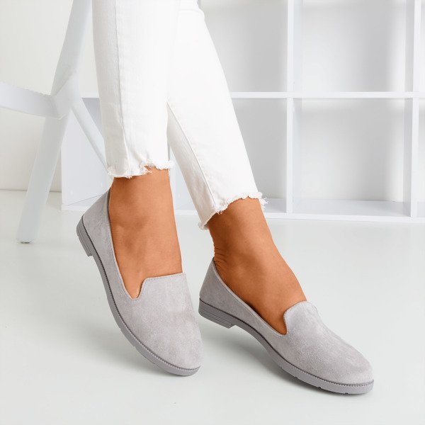 Mocassins Chaussure Femme Grise Mocassins Femme Gris Clair