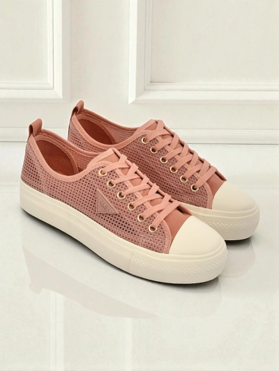 Baskets pour femmes Afrodyta Rosa – chaussures roses aérées en tissu pour l'été