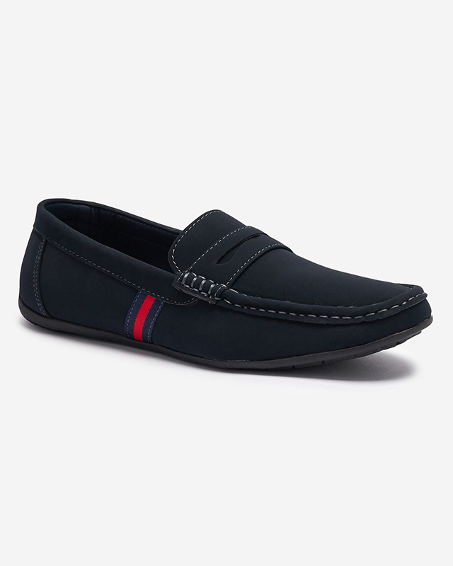 Mocassins pour hommes bleu marine Hacerno- Footwear
