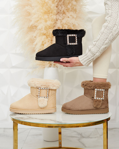 Royalfashion Bottes pour femmes a'la bottes de neige avec ornement Galaes