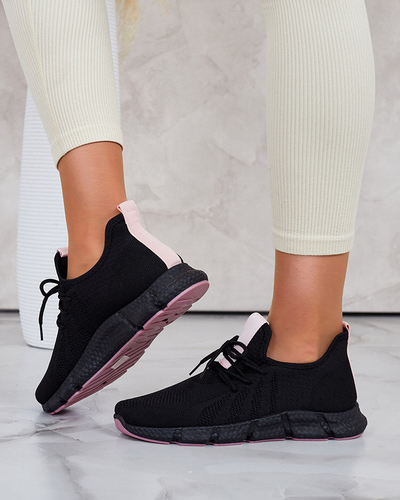 Chaussures de sport femme Bommgi noires et roses - Footwear