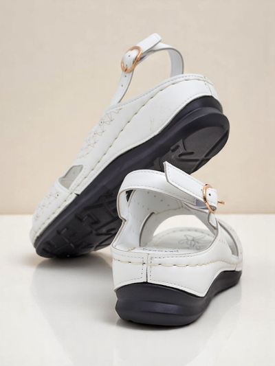 Royalfashion Sandales pour femmes à petit talon compensé Chic et Confort