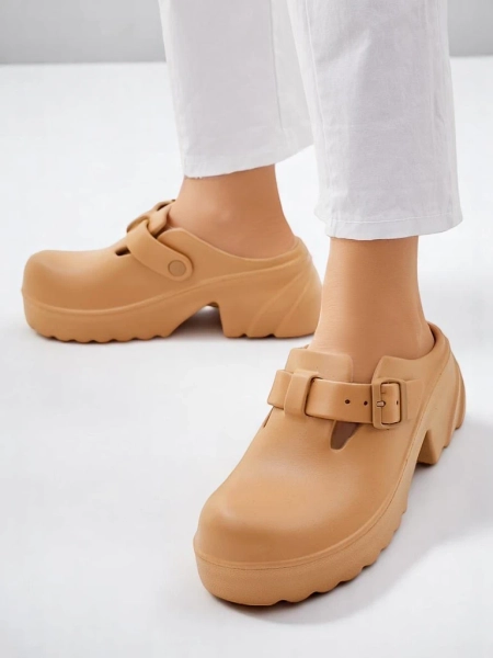 Royalfashion Sandales à talons en caoutchouc pour femmes Voxones