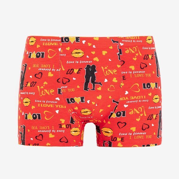 Boxer Homme Rouge Imprimé - Sous-Vêtements