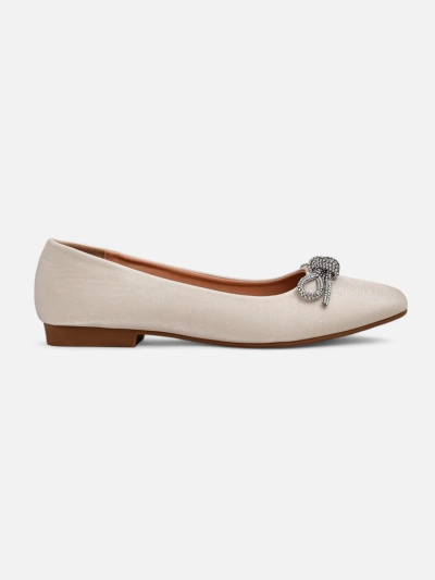 Royalfashion Ballerines pour femmes avec un nœud et brillance Ofenal