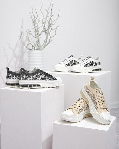 Sneakers Livia en Noir et Blanc avec Plateforme