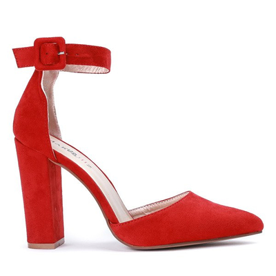 OUTLET Escarpins rouges sur le poteau Clémentine - Chaussures