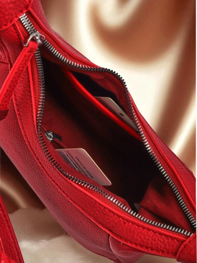 Royalfashion Petit sac à main pour femme en cuir écologique avec sangle décorative Lacquea