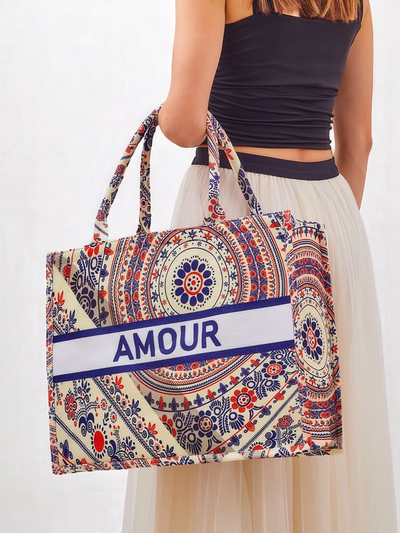 Royalfashion Sac à main en tissu Amour Vibes