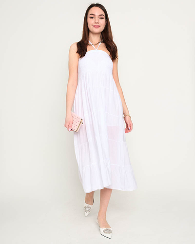 Robe midi GRANDE TAILLE blanche - Vêtements
