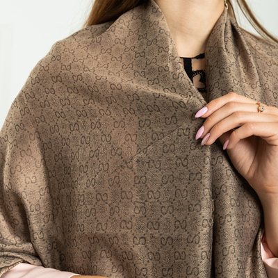 Écharpe pour femmes à motifs marron clair - Accessoires