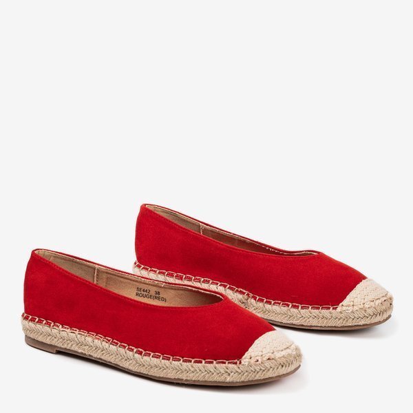OUTLET Espadrilles rouges pour femmes Lalina - Chaussures
