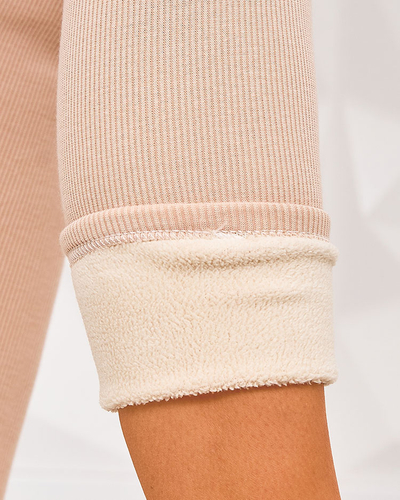 Royalfashion Leggings isolés côtelés pour femme