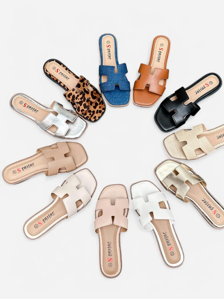 Sandales à semelle plate Royalfashion pour femmes Eval